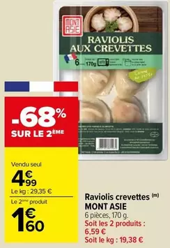 Mont Asie - Raviolis Crevettes offre à 4,99€ sur Carrefour Market