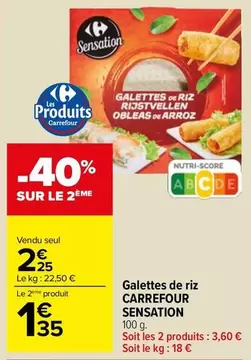 Carrefour - Galettes De Riz Sensation