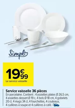 Simply - Service Vaisselle 36 Pièces