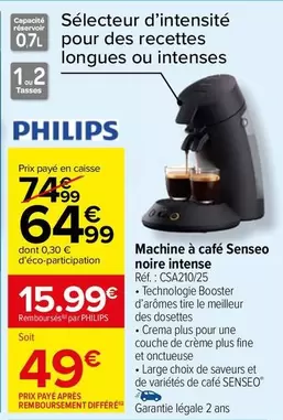 Senseo - Philips - Machine À Café  Noire Intense