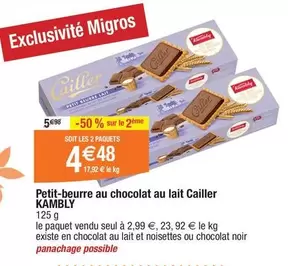 Kambly - Petit Beurre Au Chocolat Au Lait Cailler