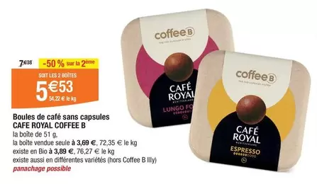 Café Royal - Boules de Café sans Capsules : Saveurs Intenses et Pratiques pour un Café de Qualité