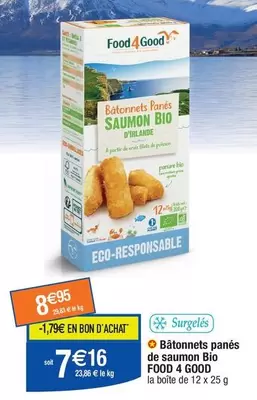 Food 4 Good - Batonnets Panés De Saumon Bio