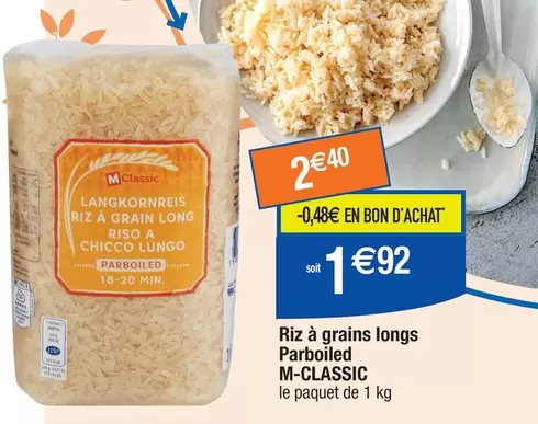 Migros - Riz À Grains Longs Parboiled M-Cassic