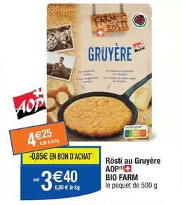 Bio Farm - Rôsti Au Gruyère Aop