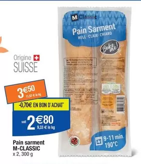 Migros - Pain Sarment M-Classic