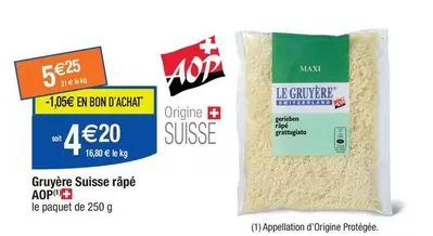 Gruyère Suisse Râpé AOP 