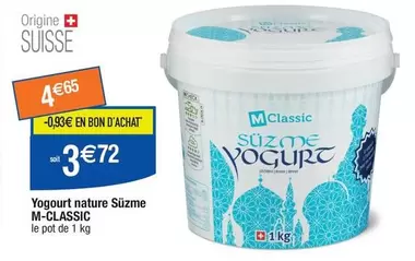 M-classic - Yogurt Nature Suzme 