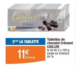 Cailler - Tablettes De Chocolat Crémant