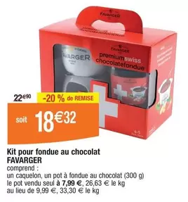 Favarger - Kit Pour Fondue Au Chocolat