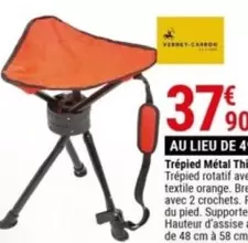 Trépied Métal Thübed Rotatif Ave Textile Orange - Idéal pour vos besoins de photographie et de projection