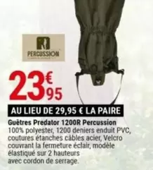 Percussion - Guètres Predator 1200r