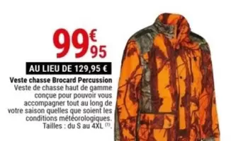 Veste Chasse Brocard Percussion offre à 99,95€ sur Gamm vert