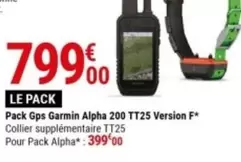 garmin pack gps alpha 200 tt25 version f - offre spéciale avec caractéristiques avancées