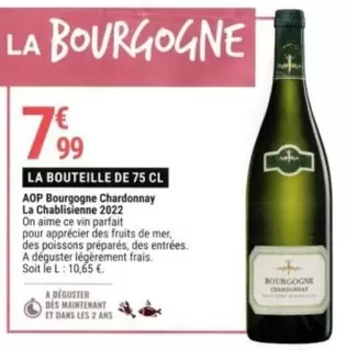 La Chablisienne 2022 - Aop Bourgogne Chardonnay