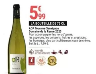 HP Domaine De La Renne 2023 - Bouteille de 75 Cl - Promotion Spéciale