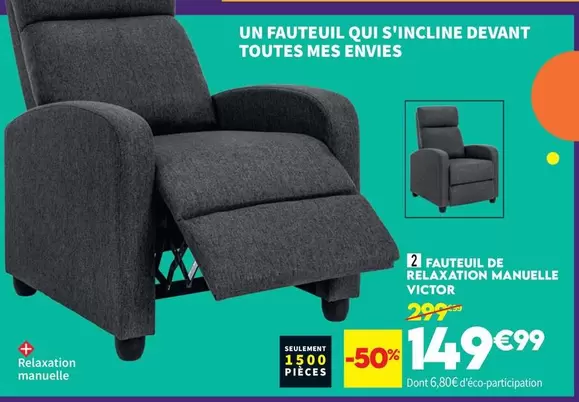 victor - Fauteuil De Relaxation Manuelle