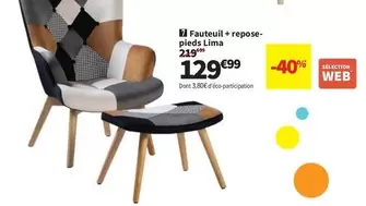 Fauteuil + Repose-pied Lima