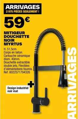 Mitigeur Douchette Noir Myertus