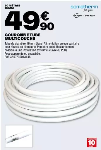 Somatherm - Couronne Tube Multicouche