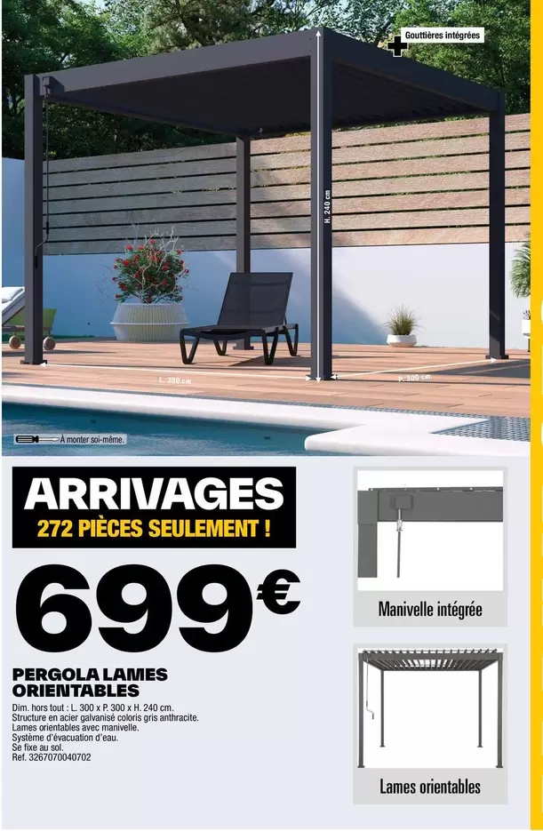 Dim - V.s. - Pergola La Baies Orientables