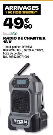 radio de chantier 18 v