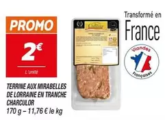 Promo Charculor : Terrine aux Mirabelles de Lorraine en Tranche - Délicieuse spécialité à ne pas manquer !