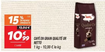 Netto - Café En Grain Qualité Or