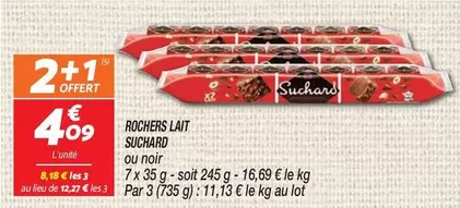 Suchard - Rochers Lait offre à 4,09€ sur Netto