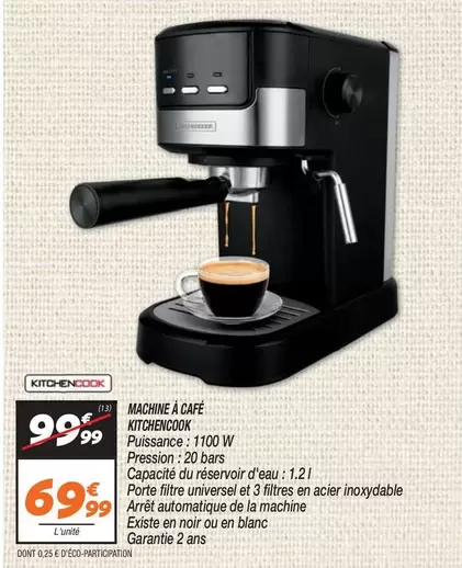 Kitchencook - Machine À Café offre à 69,99€ sur Netto