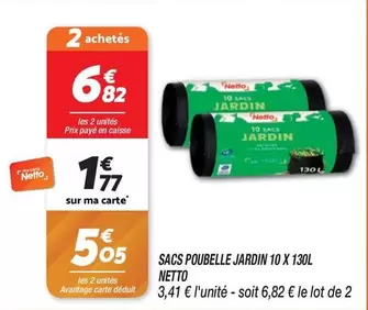 Netto - Sacs Poubelle Jardin 10 X 130l