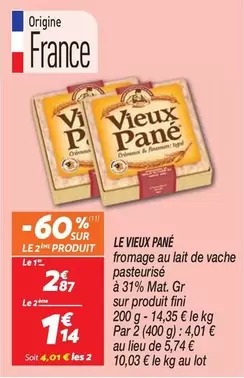 Le Vieux Pane - Fromage Au Lait De Vache Pasteurisé : Délicieux et crémeux, idéal pour vos plateaux de fromage !