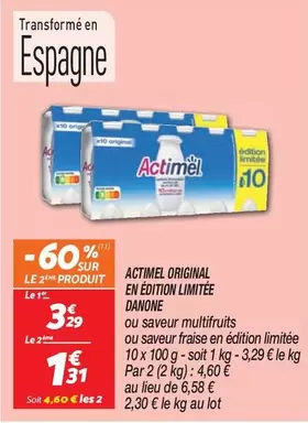 Danone - Actimel Original En Edition Limitée