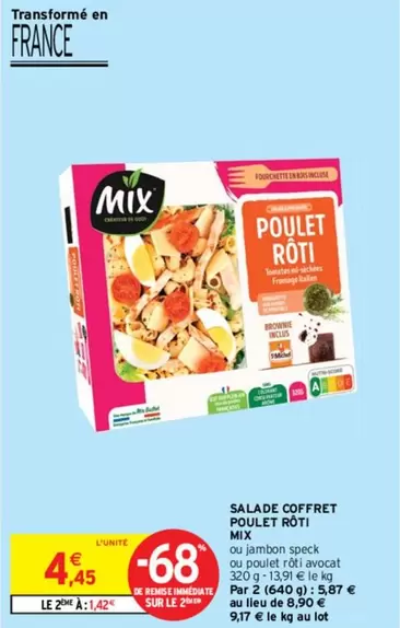 mix - salade coffret poulet roti