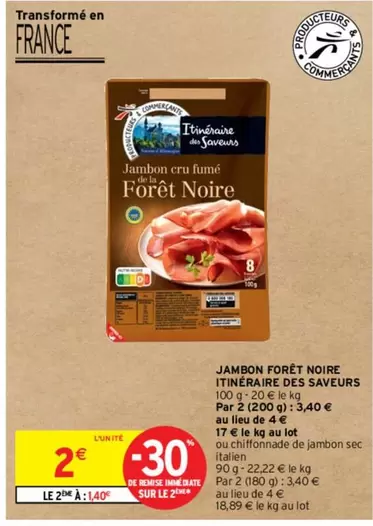 Itinéraire Des Saveurs - Jambon Forêt Noire