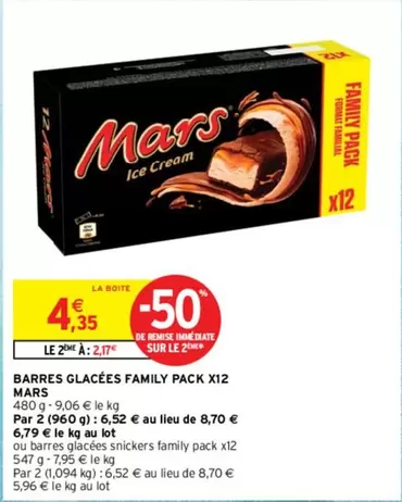 Mars - Barres Glacées Family Pack X12