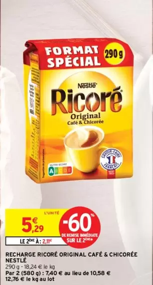 Nestlé Ricoré Original : Promotion sur le Café & Chicorée - Un mélange savoureux pour vos pauses café.