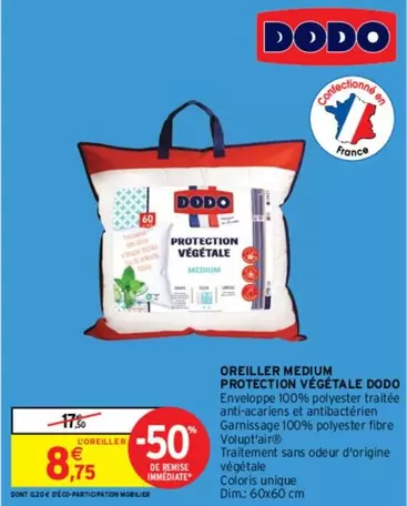 Dim - dodo - Oreiller Medium Protection Vegetale