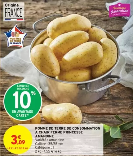 Pomme de Terre Amandine : Chair Ferme, Idéale pour vos Recettes - Promo Disponible !