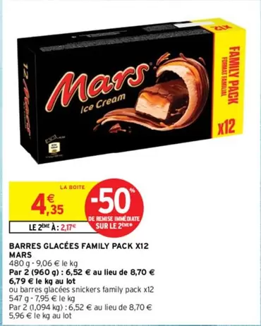 Mars - Barres Glacées Family Pack X12