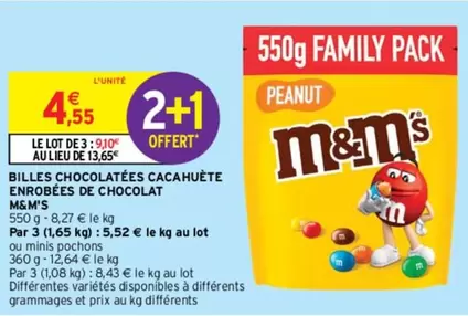 M&M's : Billes Chocolatées Cacahuète Enrobées de Chocolat - Un délice irrésistible !