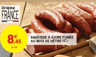 Saucisse A Cuire Fumée Au Bois De Hêtre