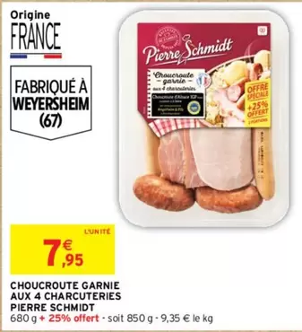 Choucroute Garnie aux 4 Charcuteries - Pierre Schmidt