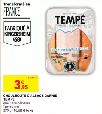 Tempe - Choucroute D'alsace Garnie