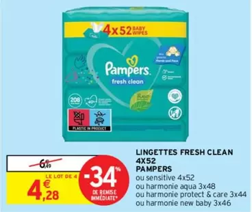 pampers - lingettes fresh clean