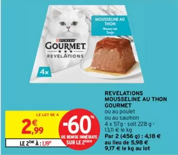 purina - gourmet - revelations mousseline au thon