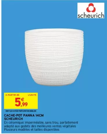 scheurich - cache-pot panna 14cm