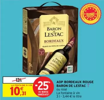 Baron de Lestac - Aop Bordeaux Rouge