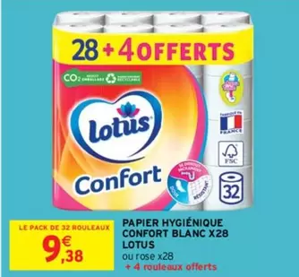 lotus confort - papier hygiénique blanc x28