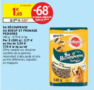 pedigree - sa récompense au boeuf et fromage